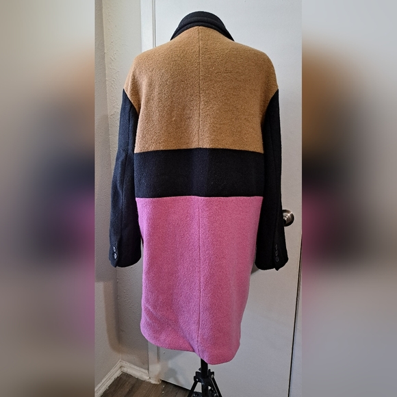 💜Peter Som Collective Colorblock Wool Coat💜 - Picture 10 of 14